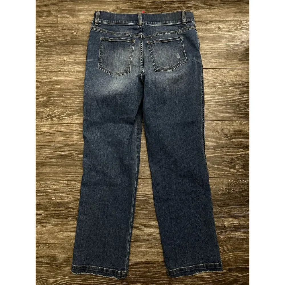 SPANX shape EveryWear Straight Leg Jeans Women's Shaping Stretch Everyday M - Picture 8 of 8